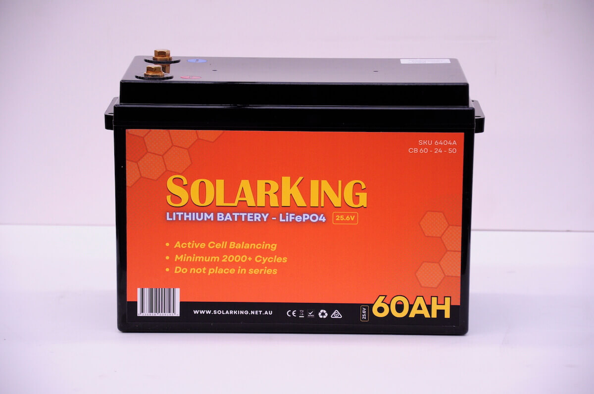 25.6V 60AH SolarKing Lithium Iron Battery Plastic  Case CB-60-24-50