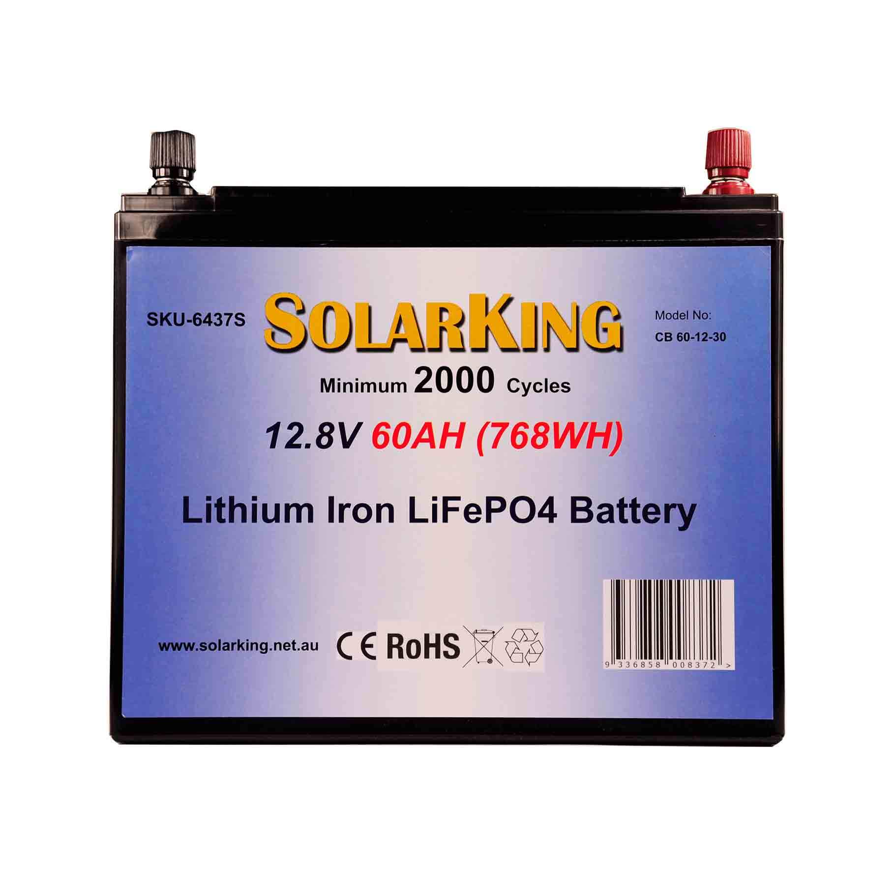 60AH Lithium Iron SolarKing Battery CB-60-12-30